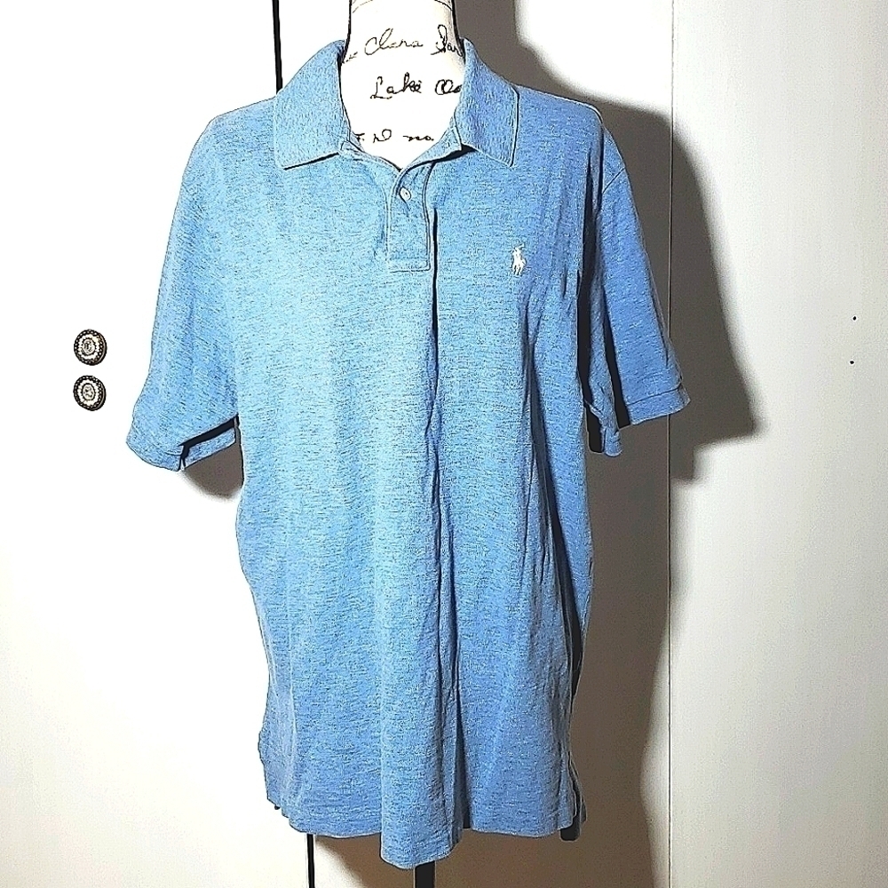 Polo Ralph Lauren- Mens Classic Light Blue Polo Shirt Soft Preppy Size XXL